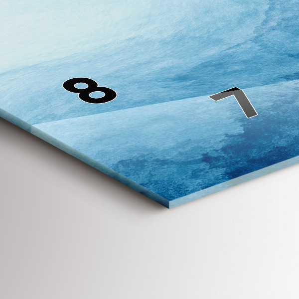 Horizontal wall clock Abstraction water