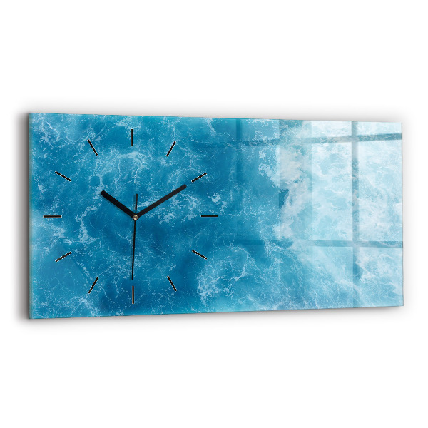 Horizontal wall clock Sea water