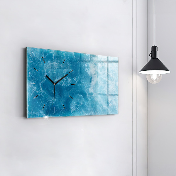 Horizontal wall clock Sea water