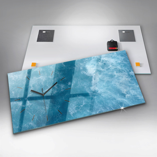 Horizontal wall clock Sea water