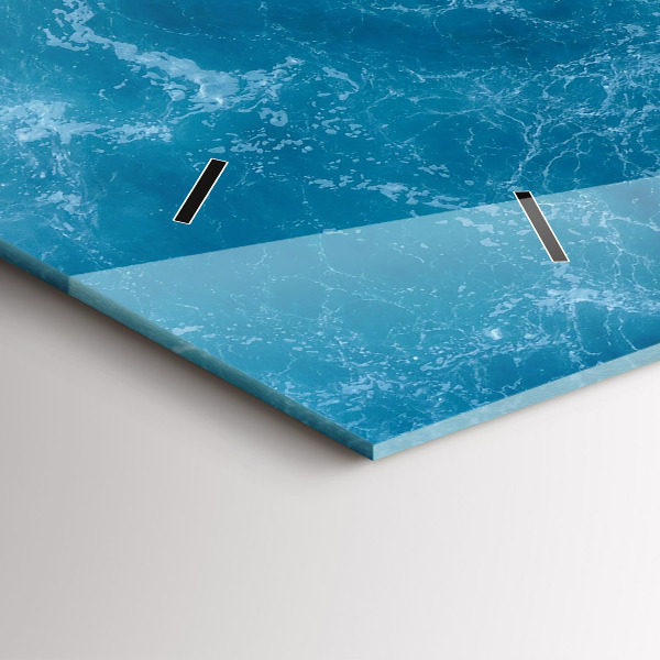 Horizontal wall clock Sea water