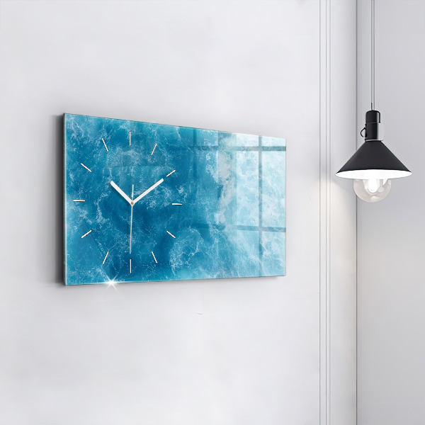 Horizontal wall clock Sea water