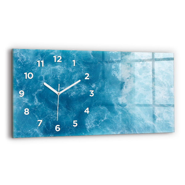 Horizontal wall clock Sea water