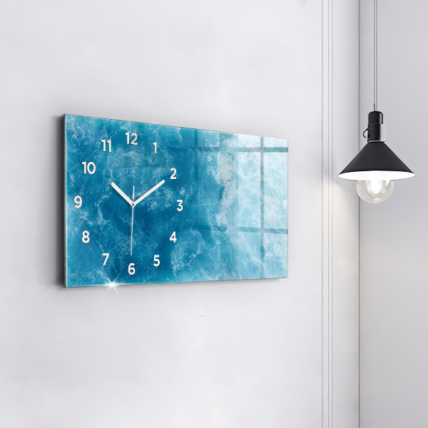 Horizontal wall clock Sea water