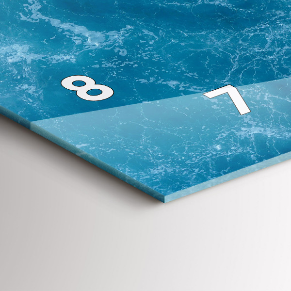 Horizontal wall clock Sea water