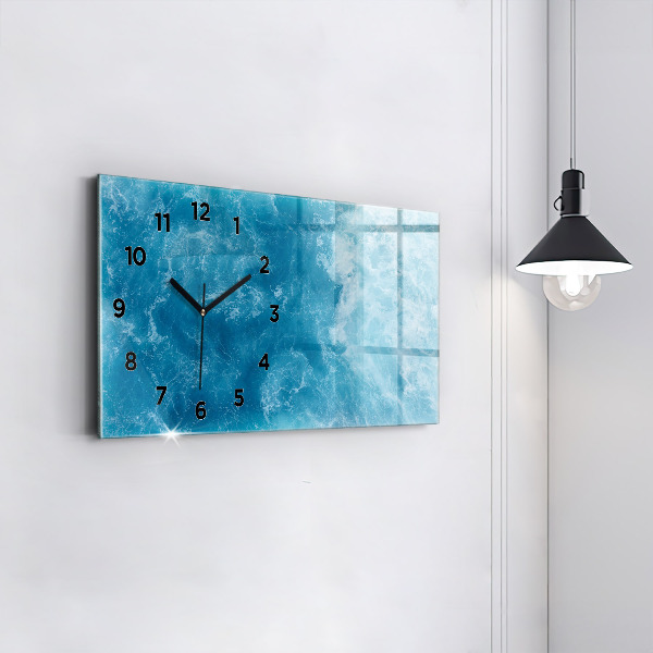Horizontal wall clock Sea water