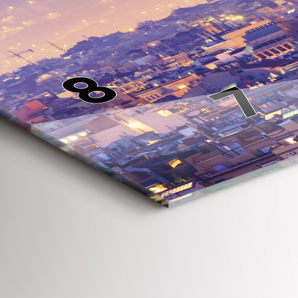Horizontal wall clock View of Barcelona