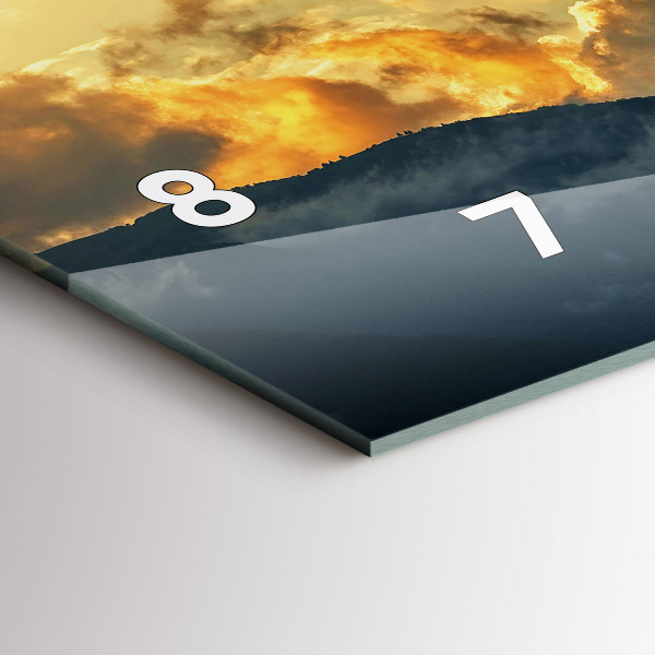 Horizontal wall clock Balloon flight in the clouds