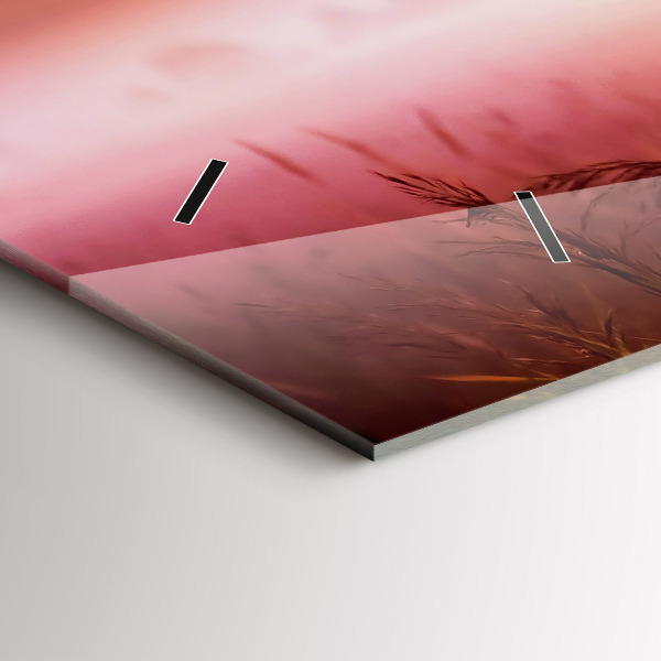 Horizontal wall clock Foggy morning