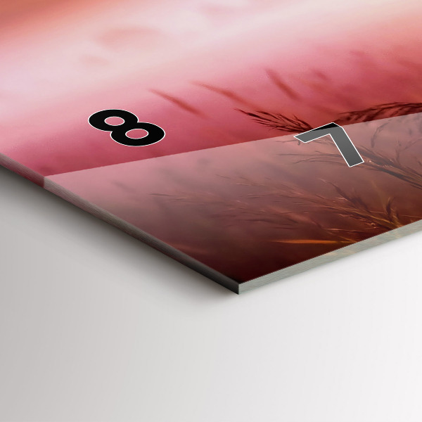 Horizontal wall clock Foggy morning