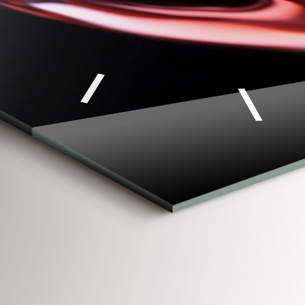 Horizontal wall clock Glass of wine