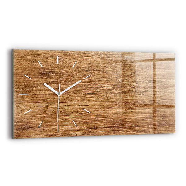 Horizontal wall clock Light wood
