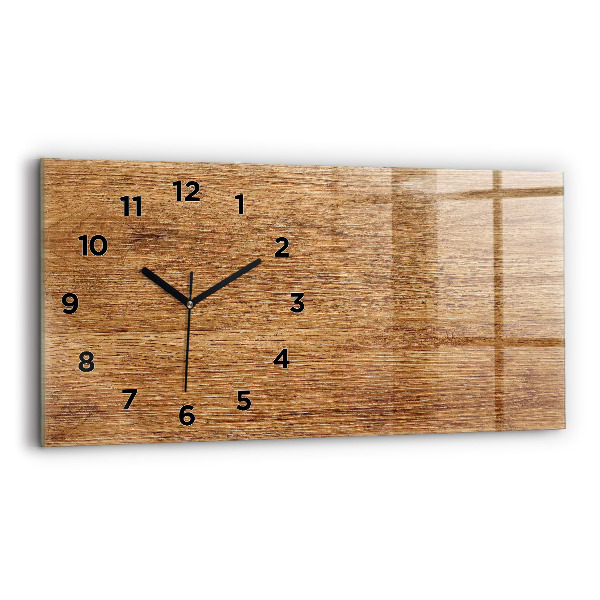 Horizontal wall clock Light wood