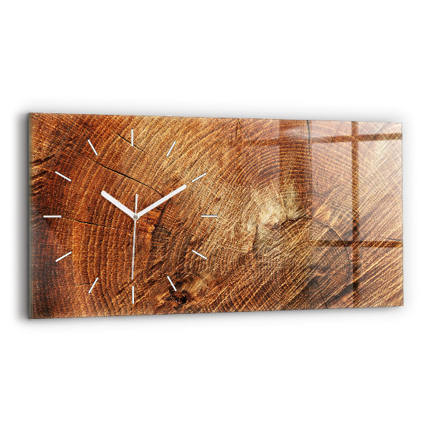 Horizontal wall clock Old tree stump