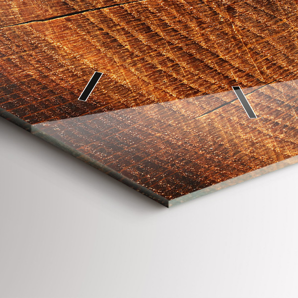 Horizontal wall clock Old tree stump