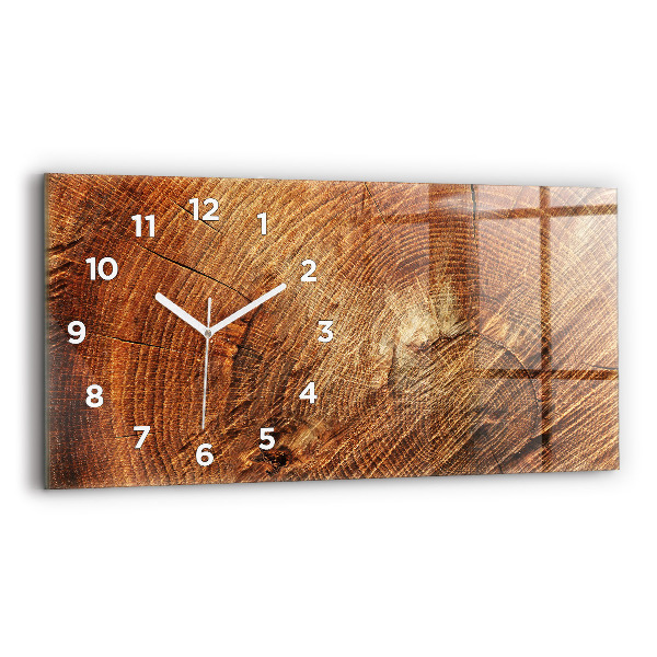 Horizontal wall clock Old tree stump