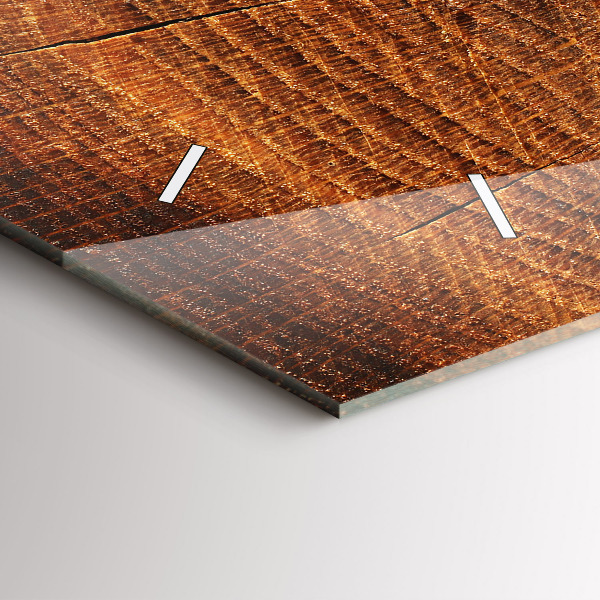 Horizontal wall clock Old tree stump