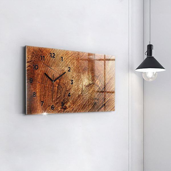 Horizontal wall clock Old tree stump