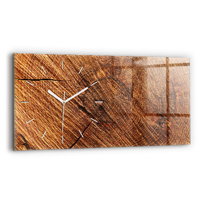 Horizontal wall clock Decorative wood