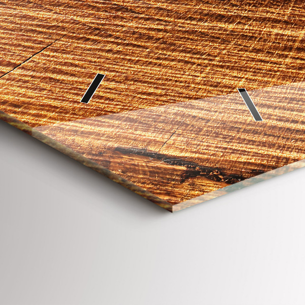 Horizontal wall clock Decorative wood