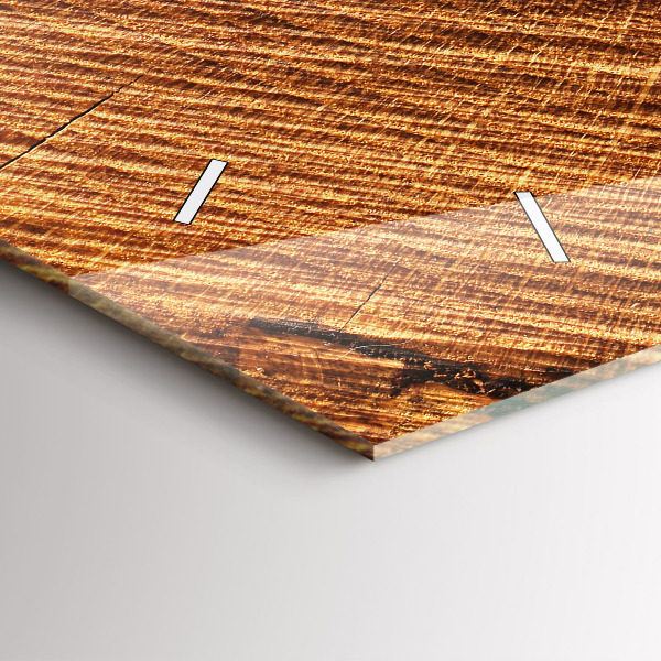 Horizontal wall clock Decorative wood