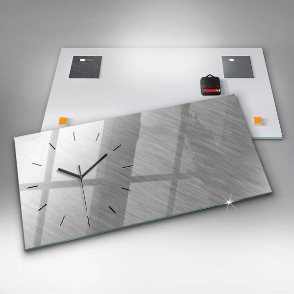 Horizontal wall clock Metal wall
