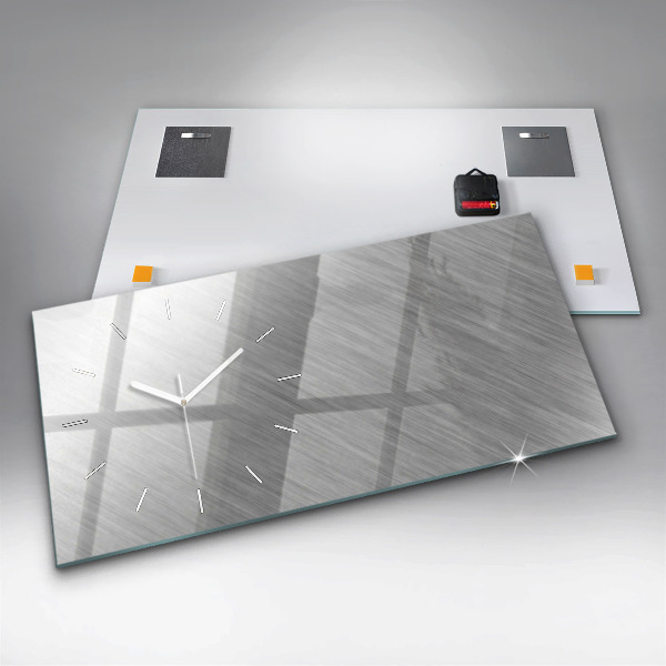 Horizontal wall clock Metal wall
