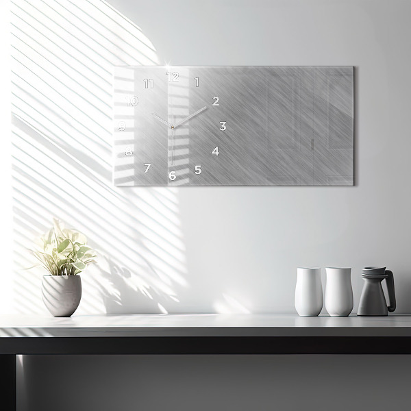 Horizontal wall clock Metal wall