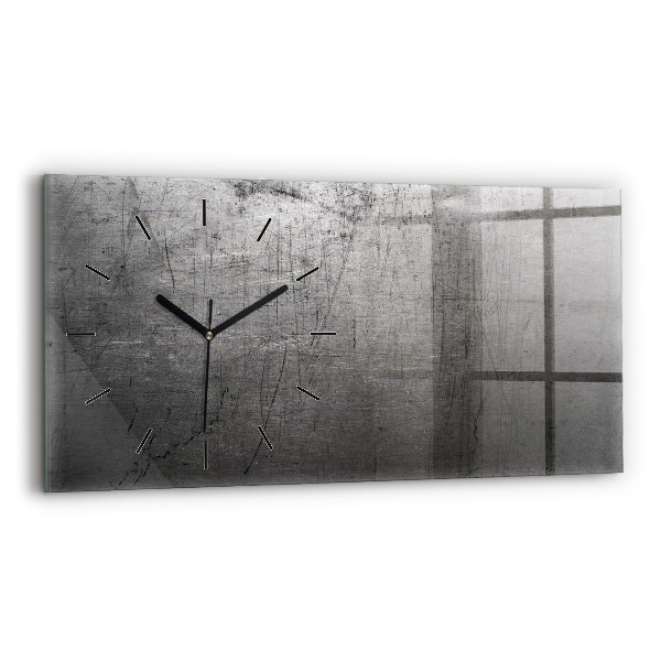 Horizontal wall clock Metal wall
