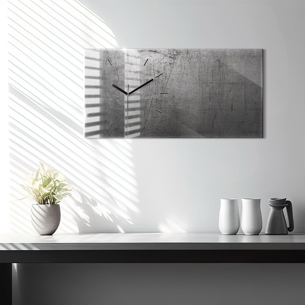 Horizontal wall clock Metal wall