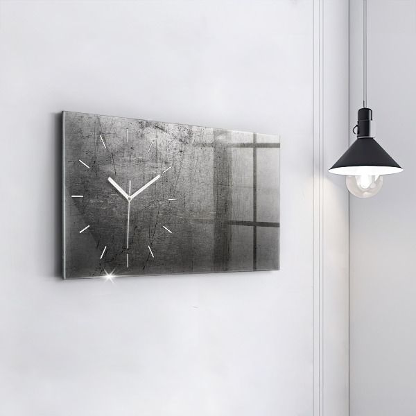 Horizontal wall clock Metal wall