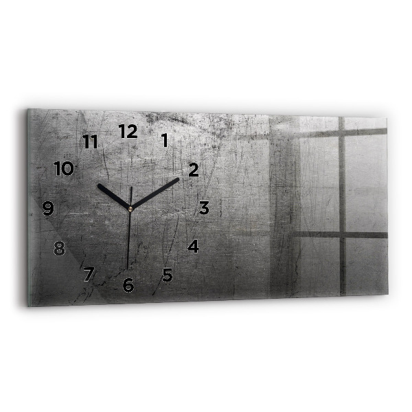 Horizontal wall clock Metal wall