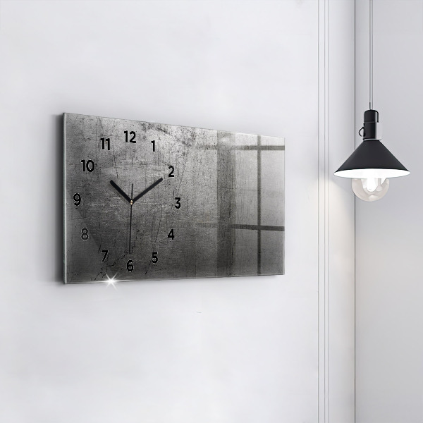Horizontal wall clock Metal wall