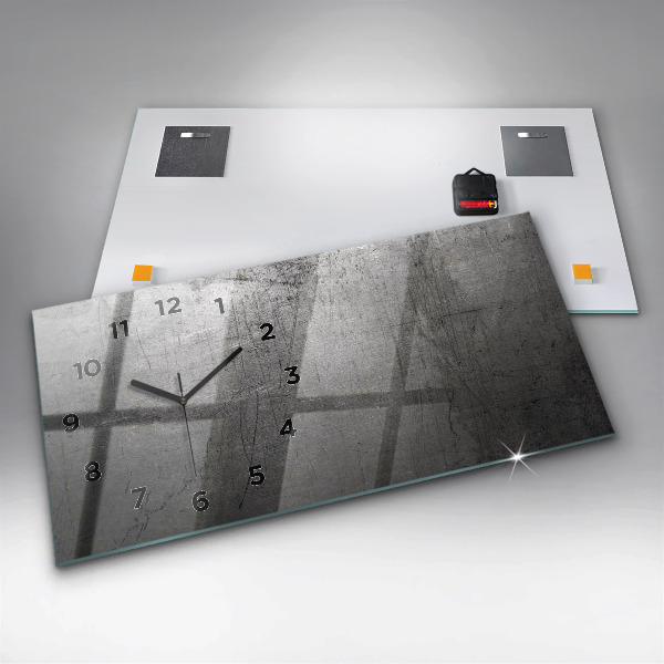 Horizontal wall clock Metal wall