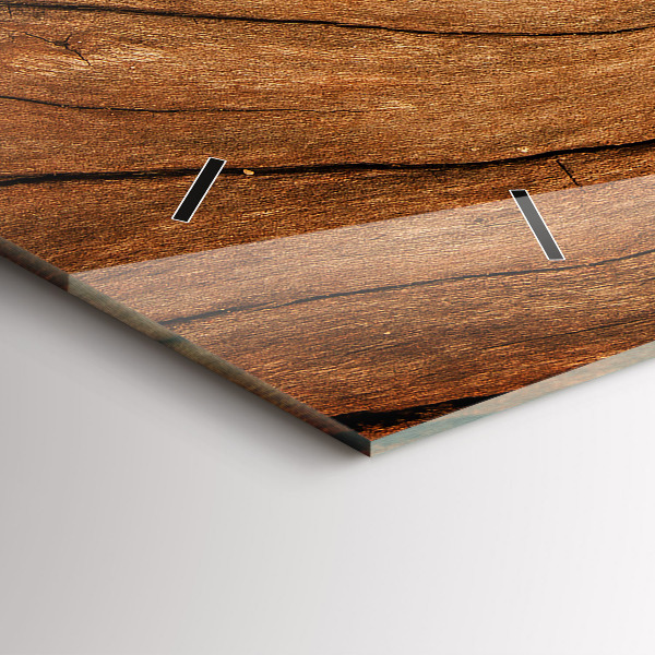 Horizontal wall clock Old wood