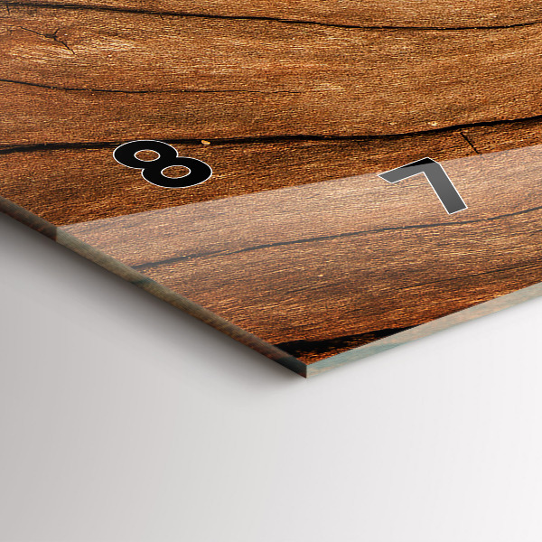 Horizontal wall clock Old wood