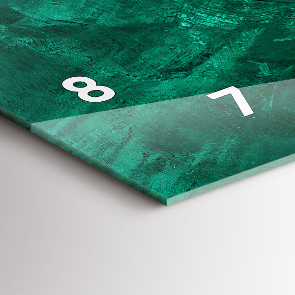Horizontal wall clock Emerald wall