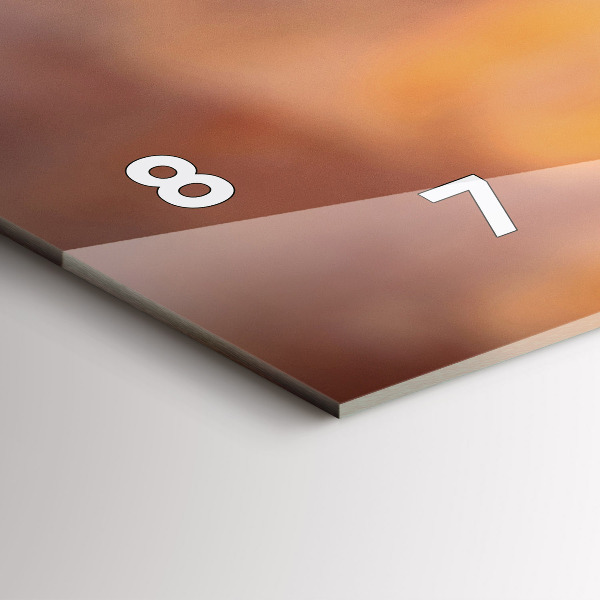 Horizontal wall clock A glass of wine