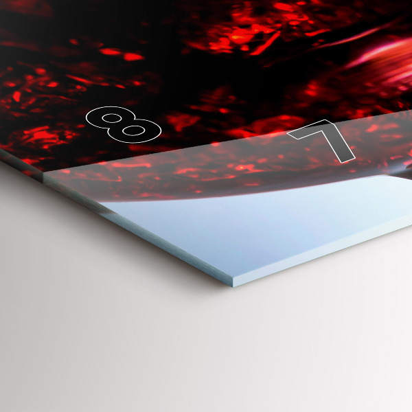 Horizontal wall clock Glasses of wine