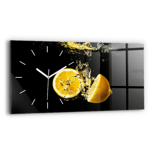 Horizontal wall clock Lemons