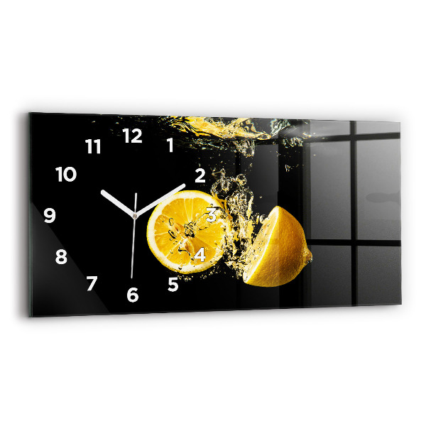 Horizontal wall clock Lemons