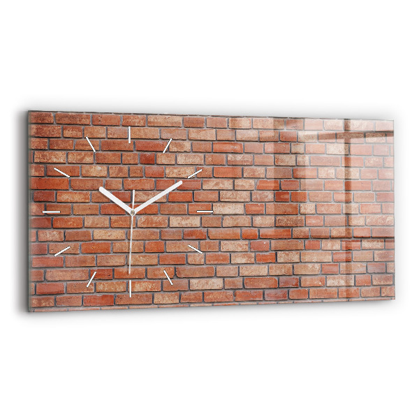 Horizontal wall clock Brick wall