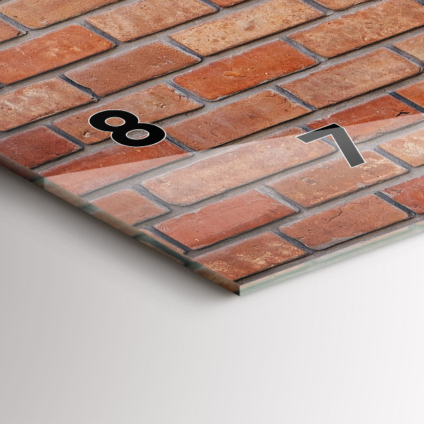 Horizontal wall clock Brick wall