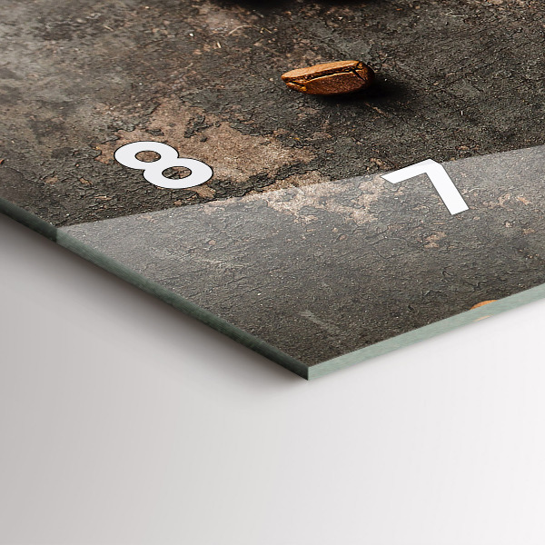 Horizontal wall clock A bag of coffee beans