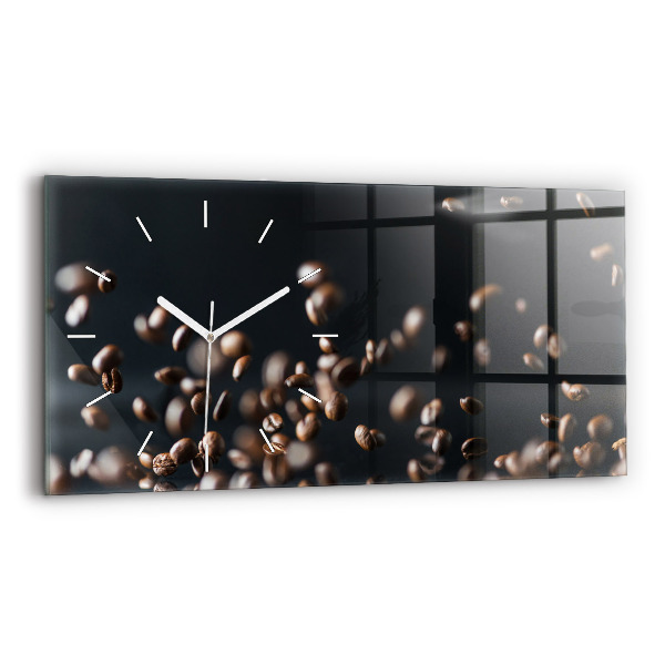 Horizontal wall clock Coffee beans