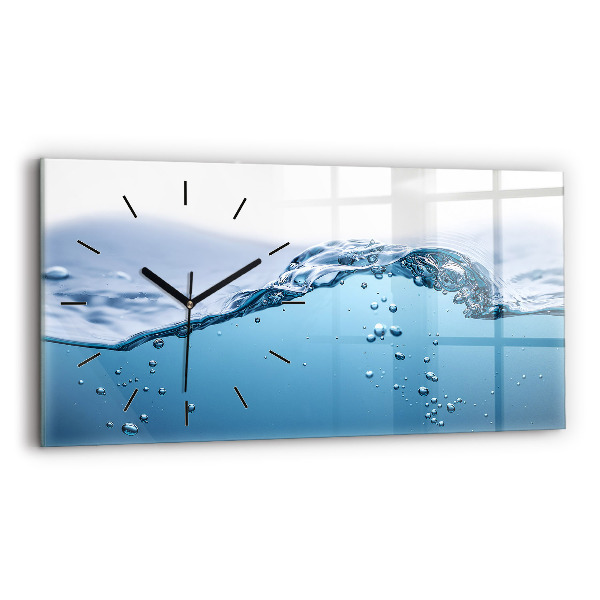 Horizontal wall clock Close-up of water