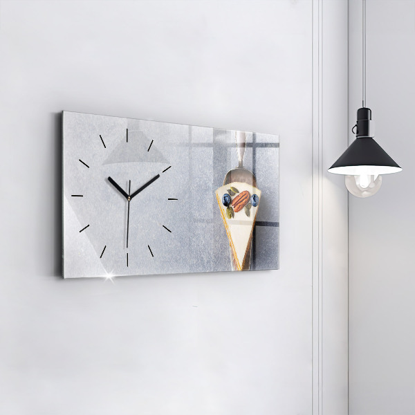 Horizontal wall clock A piece of cake