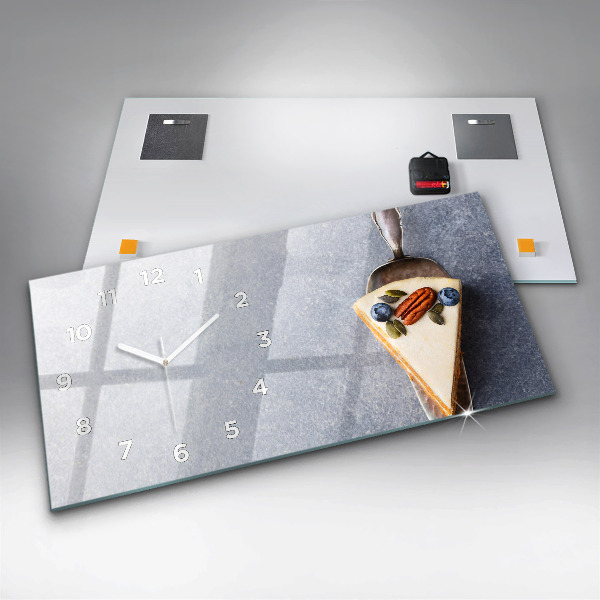 Horizontal wall clock A piece of cake