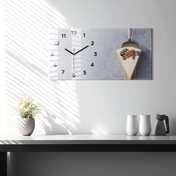 Horizontal wall clock A piece of cake