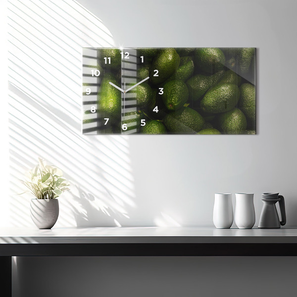 Horizontal wall clock Avocado